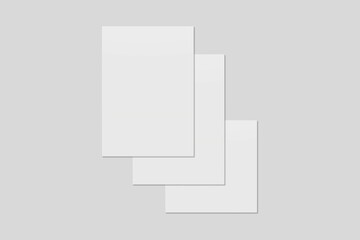 Blank paper for mockup. 3D Render.	