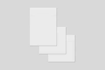 Blank paper for mockup. 3D Render.	