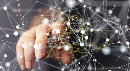 conference Digital Network and data concept 3d