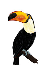toucan isolated on white