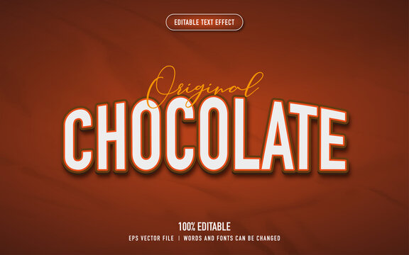 chocolate valentine text effect