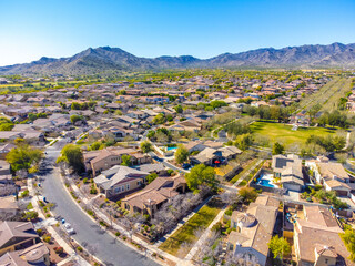 Aerial view of a neighborhood - Powered by Adobe