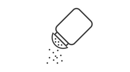 Salt Icon. Vector isolated editable black and white illustration