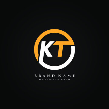 Initial Letter KT Logo - Simple Alphabet Logo