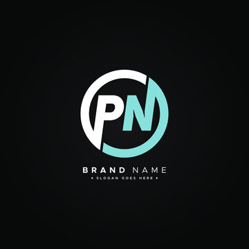 Initial Letter PN Logo - Minimal Business Logo for Alphabet P and N
