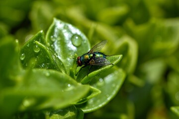 fly on leaf