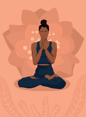 yoga woman poster
