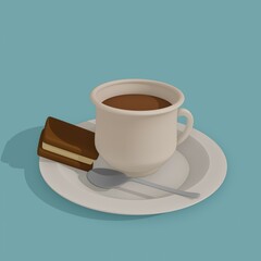 cup of coffee. 3d render 