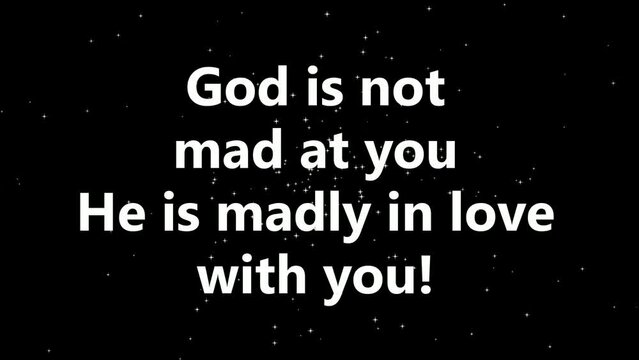 Christian quote, Handwritten vector calligraphy lettering text. Footage with handwritten text effect animation.