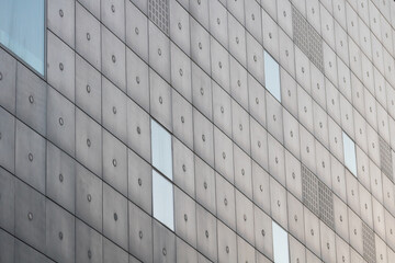 Urban modern architecture. Close up of a contemporary office building facade
