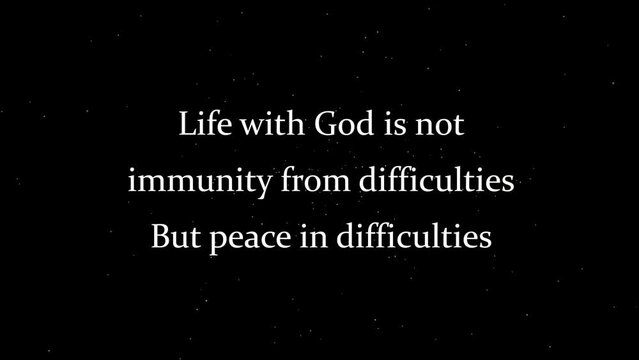 Christian quote, Handwritten vector calligraphy lettering text. Footage with handwritten text effect animation.