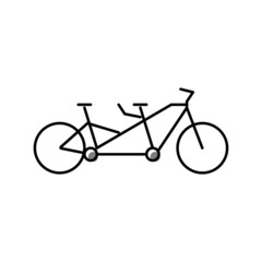 Obraz premium tandem bike bicycle for couple color icon vector illustration