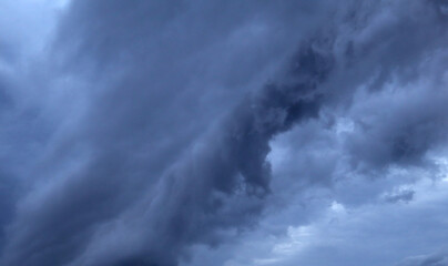 Dark Blue thunderstorm sky