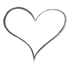 brush painted ink stamp heart banner frame on white background	