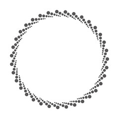 round vector frame - circle banner on white background	

