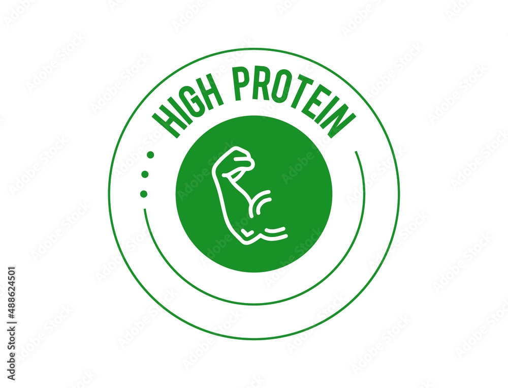 Wall mural high protein icon vector illustration