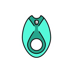 Erection ring color line icon. Pictogram for web page
