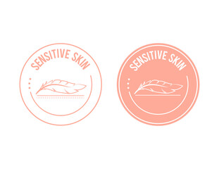 sensitive skin icon vector illustration 