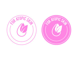for atopic skin icon vector illustration 