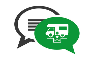 Logo aire de service camping-car.