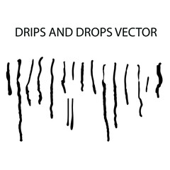drips and dops, Vector set of melting drops of various substances and liquids