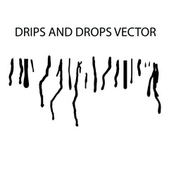 Obraz premium drips and dops, Vector set of melting drops of various substances and liquids