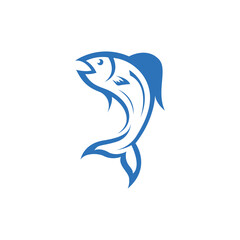 Fish logo, fishinghook, fish oil and seafood restaurant icon. With vector icon concept design illustration template