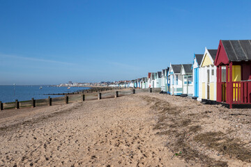 Essex coast from Thorpe Bay to Southend-on-Sea, Essex, England, United Kingdom