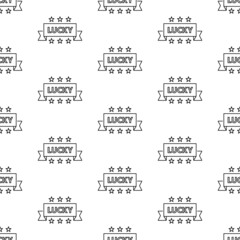 lucky seamless pattern isolated on white background.