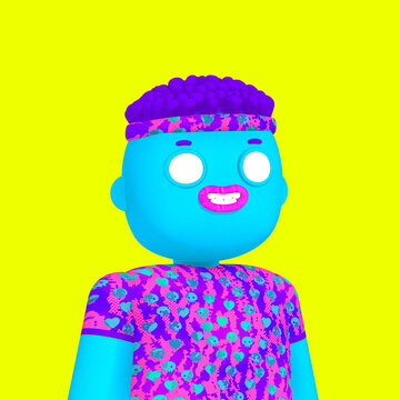  Funny hipster boy avatar. Sporty active style. 3d creative fashion minimalist character design