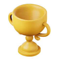 Goblet high quality 3D render illustration. Competition concept icon.