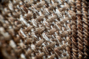 brown fabric texture macro photo