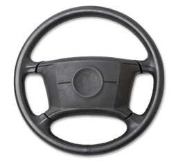 Spare part and interior element of a car steering wheel with leather trim and buttons with airbag...