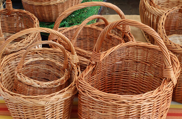 handmade wicker baskets various sizes-
