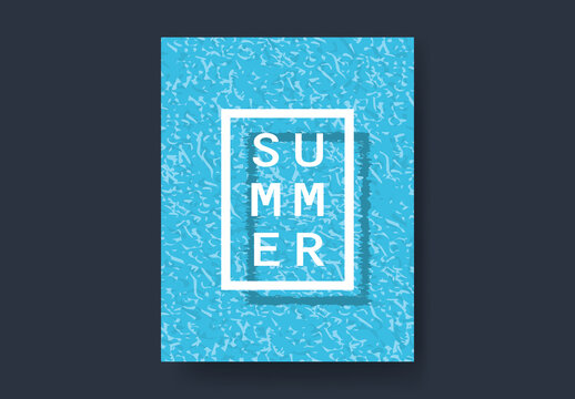 Summer Pool Poster with Frame