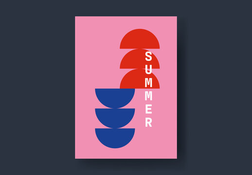 Abstract Sunset Summer Card
