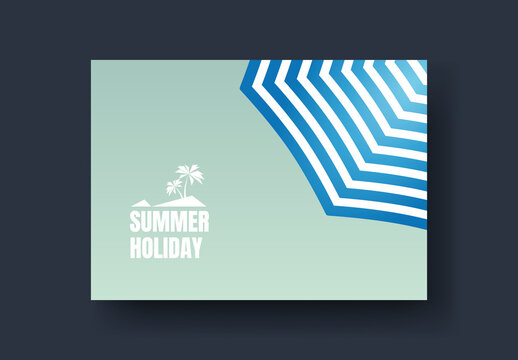 Summer Holiday Umbrella Card