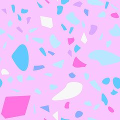 Colorful terrazzo flooring vector seamless in modern style.  Graphic modern pattern.  Vector illustration.