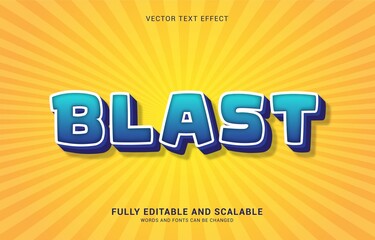 editable text effect, Blast style