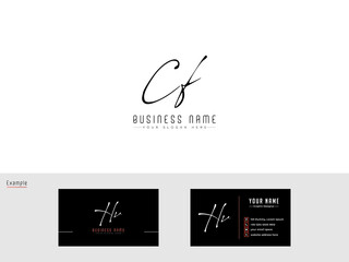 Vector CF logo, initial cf Logo For Your Clothing Apparel Fashion Dress Shop or Business Card