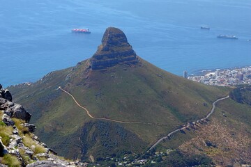 Blick vom Tafelberg Nationalpark in Kapstadt