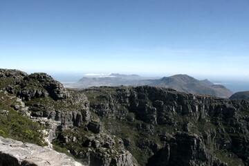 Fototapeta na wymiar Blick vom Tafelberg Nationalpark in Kapstadt
