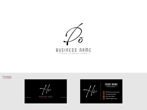 Fashion DO Signature Logo, initial Do Logo For Your Clothing Apparel Fashion Dress Shop or Business Card