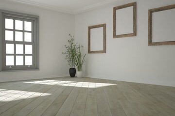 Modern interior design. 3D illustration