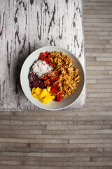 açai bowl on table