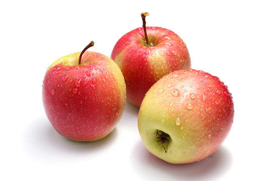 Ligol apple. Red beautiful apples isolate