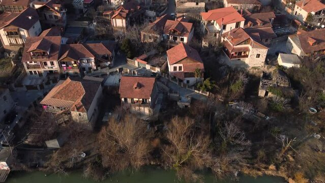 aerial view Samtavro's convent in sunset
It was built in 6 century 