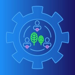 ESG Environmental social governance investment business concept. Vector illustration.