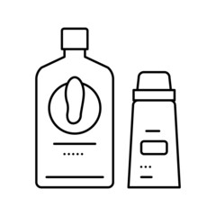 balm shoe care line icon vector illustration