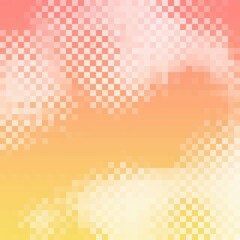 Abstract orange, yellow and white transparent mosaic style background. Vector illustration.